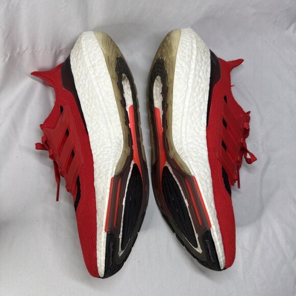 Adidas UltraBoost 21 Running Shoes Mens Size 11 Vivid Red Solar‎ Black Sneakers main image 11